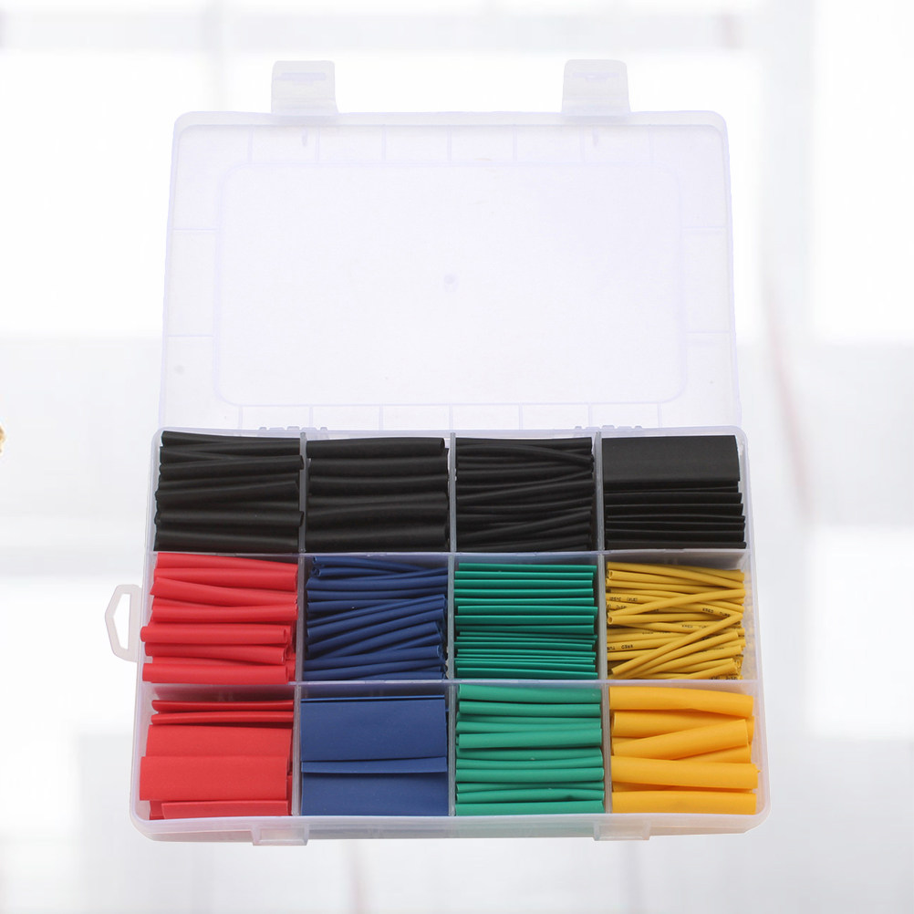 Sleeved Cable Kit - 530Pcs Heat Shrink Tubing Polyolefin Electrical