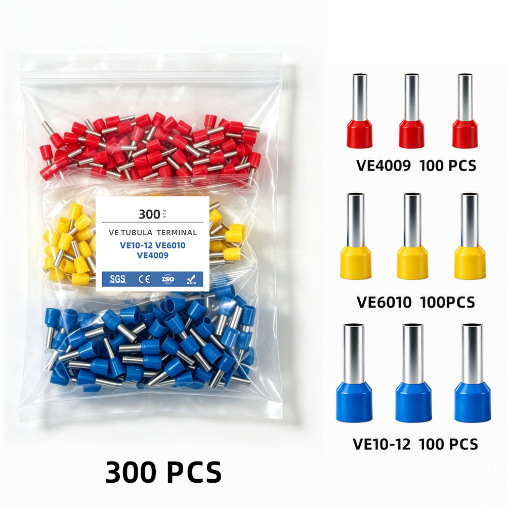 Sleeved Cable Kit - 300PCS Wire Ferrules Kit VE4009 VE6010