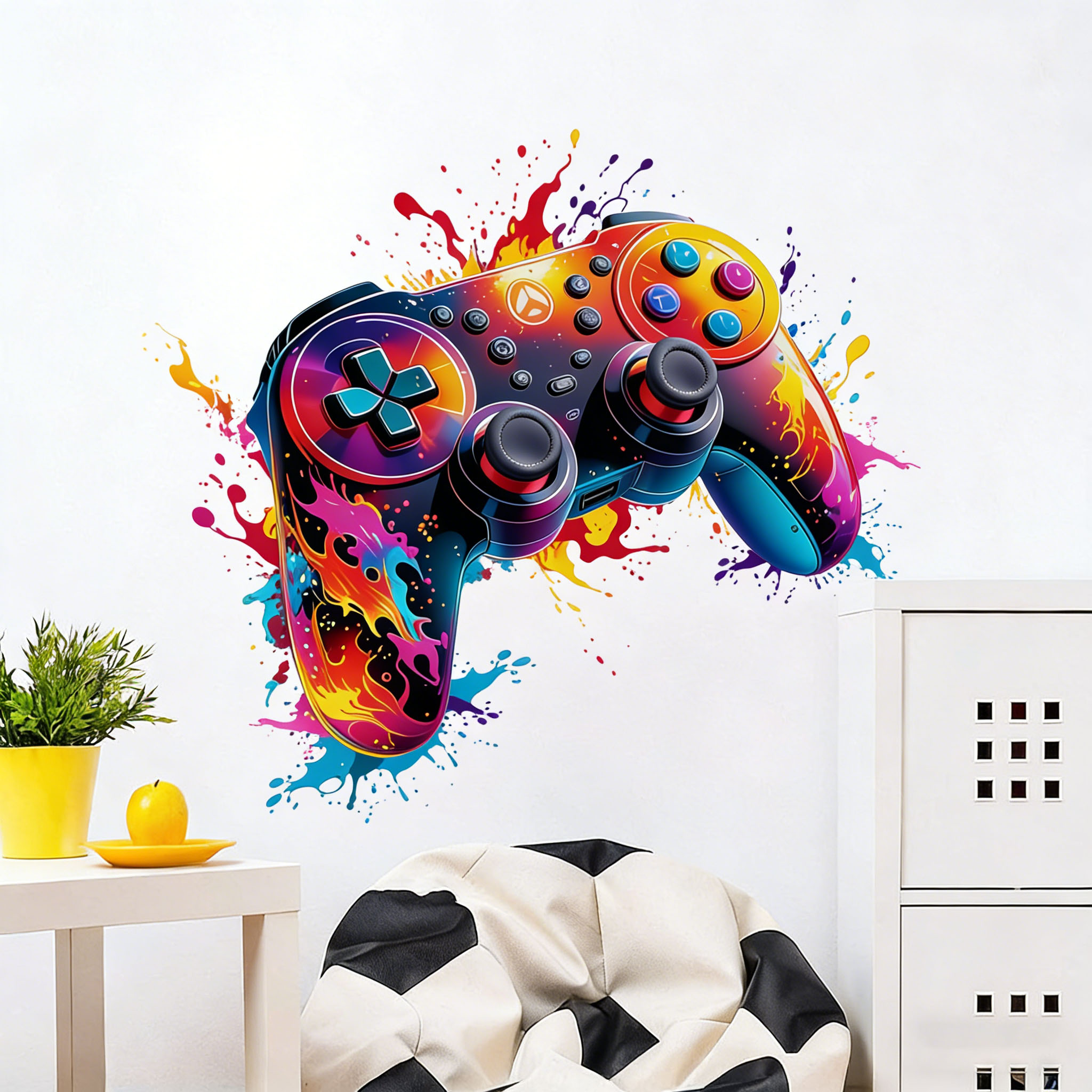 Red Flame Game Controller Wall - огляд і ціна Gaming Accessories Wallpaper