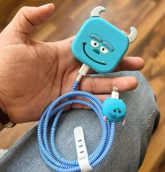 4Pcs/Set Cute 3D Cartoon Cable - огляд і ціна Sleeved Cable Kit