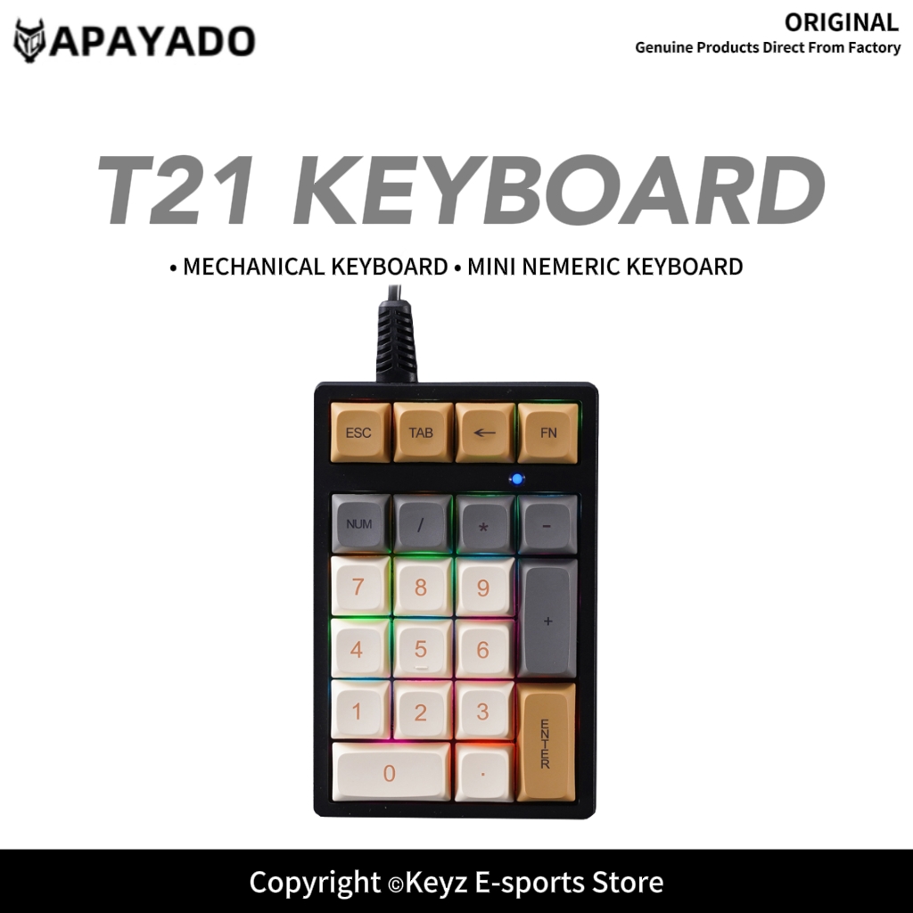 T21 Mini Number Keypad RGB Bac - огляд і ціна Keyboard Numpad Separate