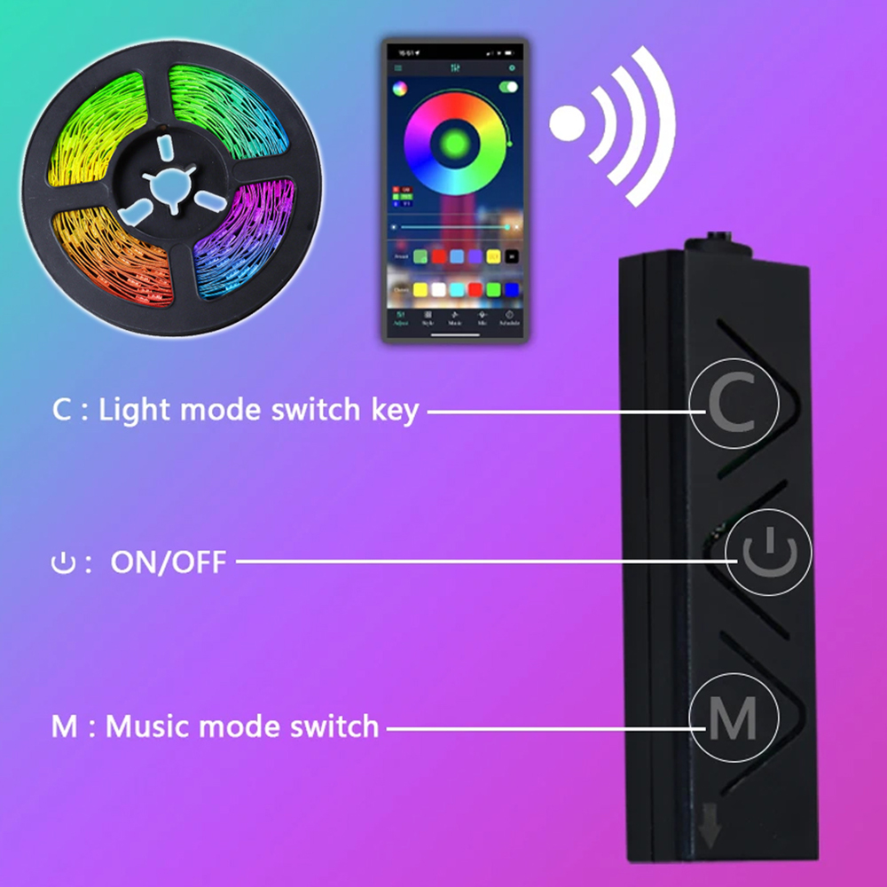 RGB Led Lights Strip APP Contr - огляд і ціна Gaming Accessories App