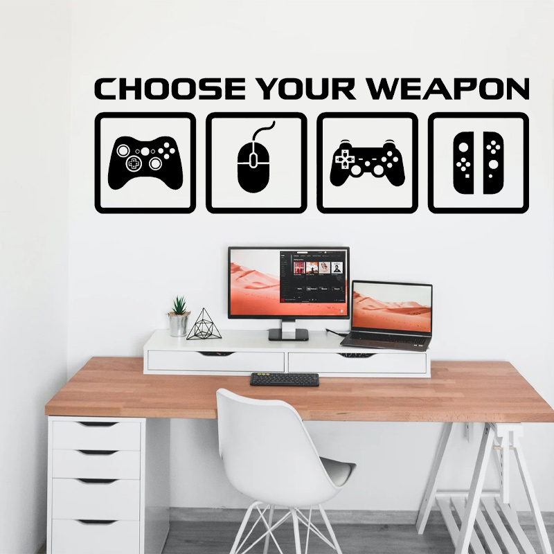 Video Game Decor Wall Decal  C - огляд і ціна Gaming Accessories Wallpaper