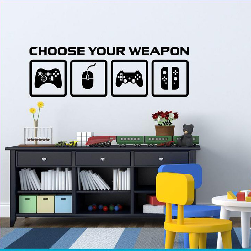 Video Game Decor Wall Decal  C - огляд і ціна Gaming Accessories Wallpaper