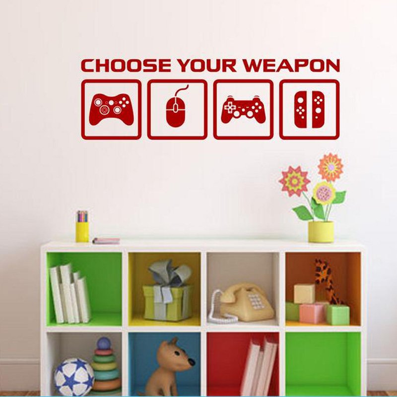 Video Game Decor Wall Decal  C - огляд і ціна Gaming Accessories Wallpaper