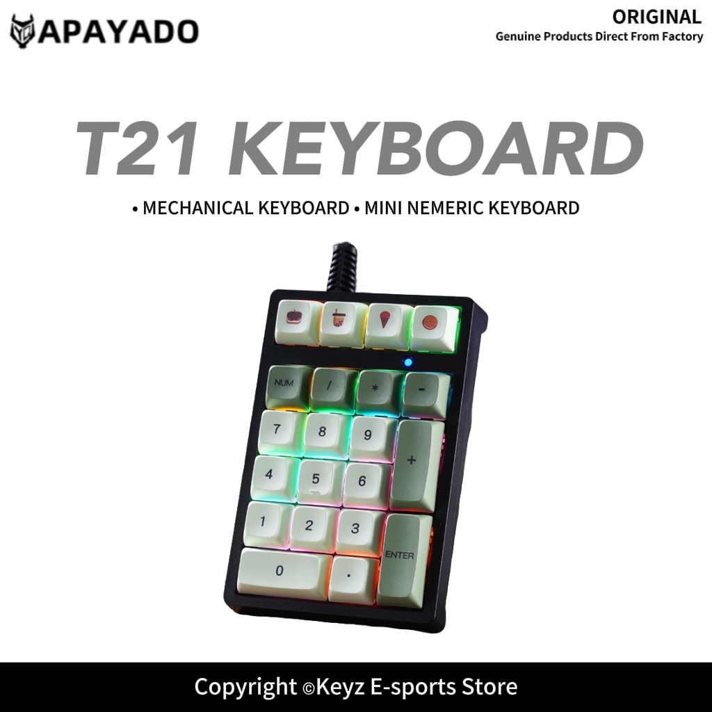 21-Key Mini Wired Keypad RGB B - огляд і ціна Keyboard Numpad Separate