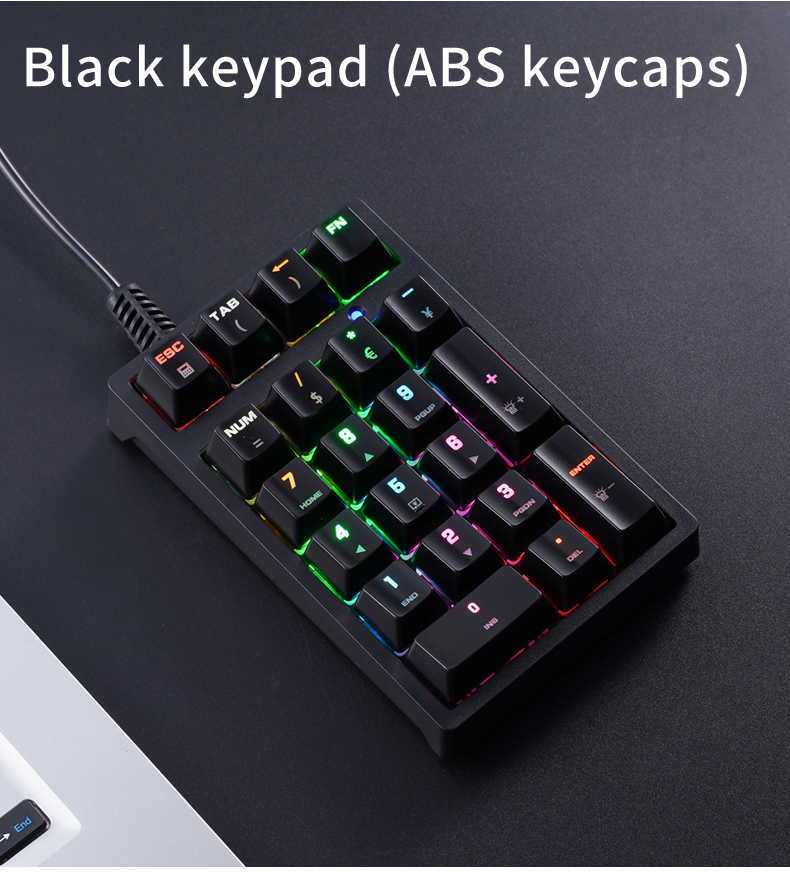 21-Key Mini Wired Keypad RGB B - огляд і ціна Keyboard Numpad Separate