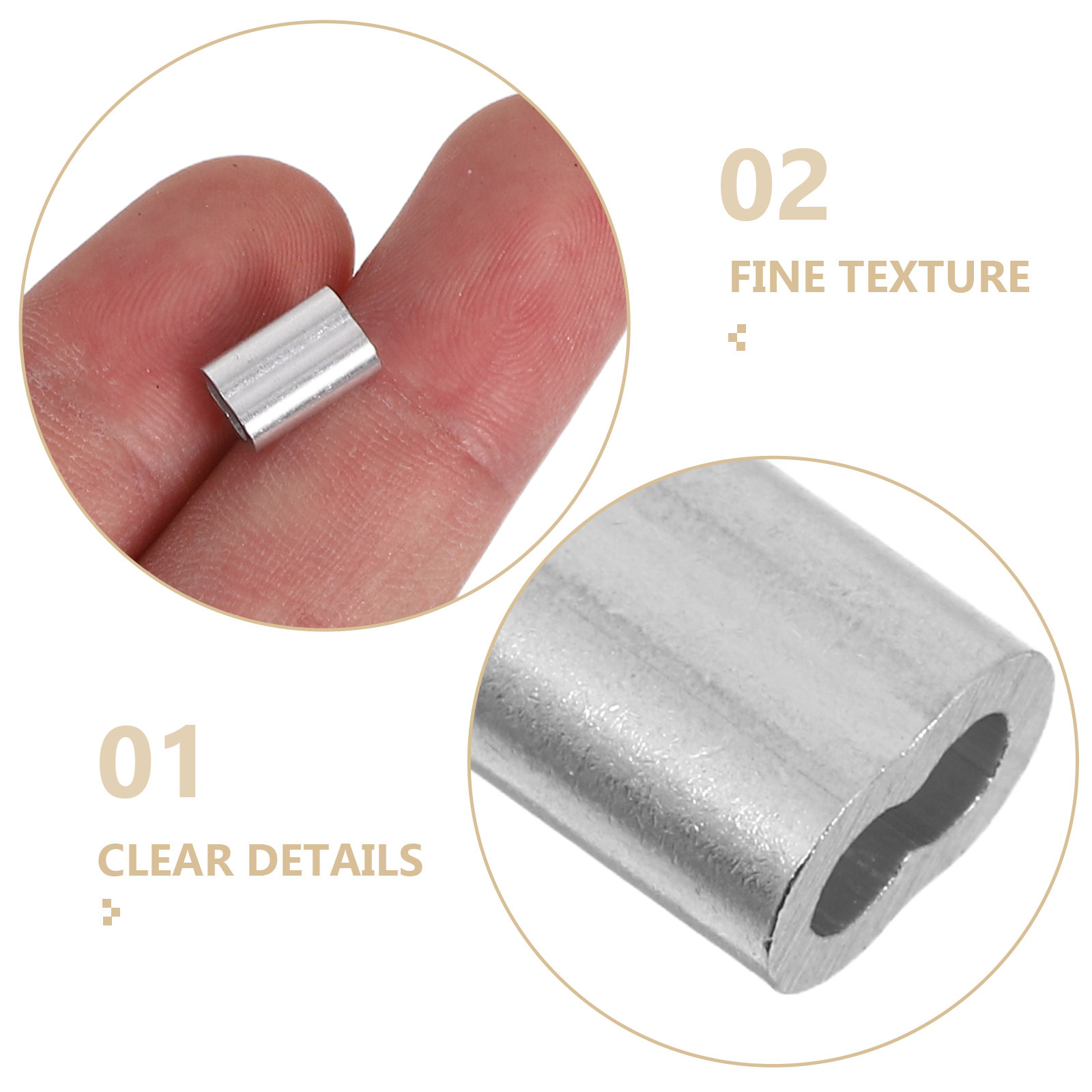 200Pcs Aluminum Crimping Loop  - огляд і ціна Sleeved Cable Kit