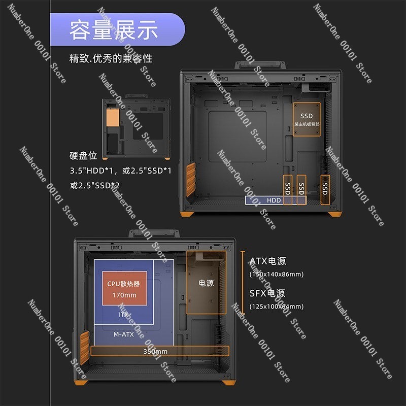 Portable MATX Computer Case wi - огляд і ціна Case Mesh Panel